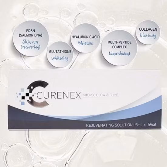 Melhor Qualidade Curenex Intense Glow & Shine Pdrn Rejuvenescedor de Pele Booster Ácido Hialurônico